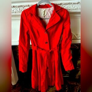 Elevenses for Anthropologie beautiful red long coat